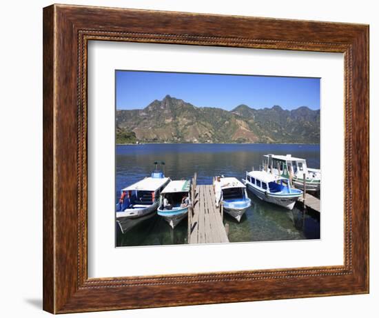 Boat Dock, San Pedro, San Pedro La Laguna, Lake Atitlan, Guatemala, Central America-Wendy Connett-Framed Photographic Print