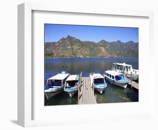 Boat Dock, San Pedro, San Pedro La Laguna, Lake Atitlan, Guatemala, Central America-Wendy Connett-Framed Photographic Print