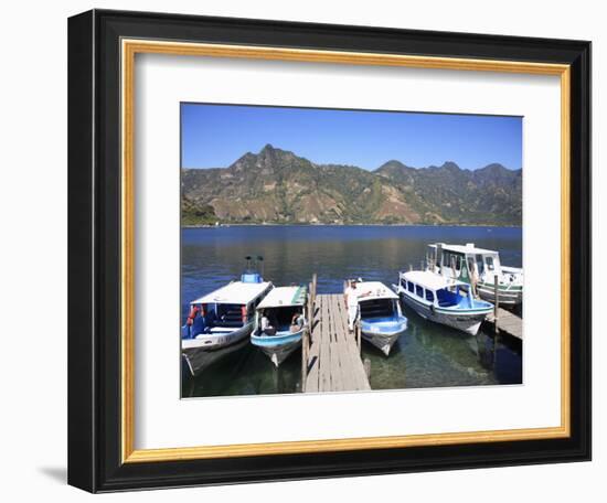 Boat Dock, San Pedro, San Pedro La Laguna, Lake Atitlan, Guatemala, Central America-Wendy Connett-Framed Photographic Print