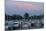 Boat docks at sunset, Indiana Dunes, Indiana, USA-Anna Miller-Mounted Photographic Print