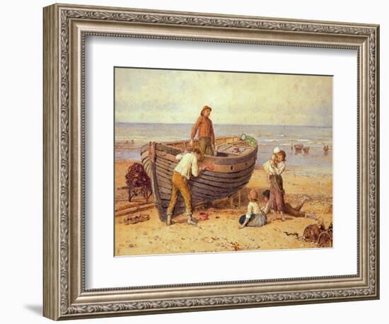 Boat, Figures and Sea-Myles Birket Foster-Framed Giclee Print