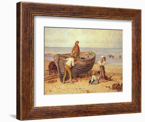 Boat, Figures and Sea-Myles Birket Foster-Framed Giclee Print