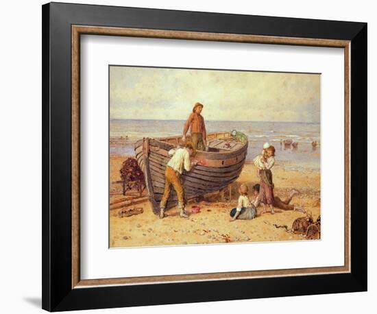 Boat, Figures and Sea-Myles Birket Foster-Framed Giclee Print