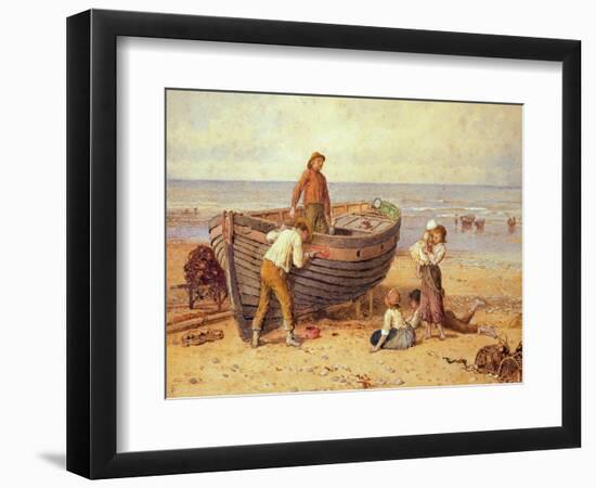 Boat, Figures and Sea-Myles Birket Foster-Framed Giclee Print