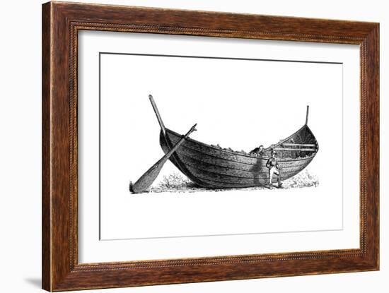 Boat for Fourteen Pairs of Oars, Found at Nydam, Jutland, 1892-null-Framed Giclee Print