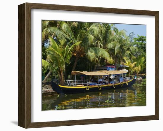 Boat for Tourists on the Backwaters, Allepey, Kerala, India, Asia-Tuul-Framed Photographic Print