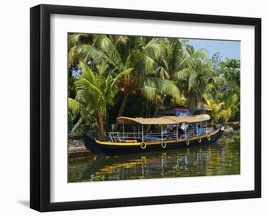 Boat for Tourists on the Backwaters, Allepey, Kerala, India, Asia-Tuul-Framed Photographic Print