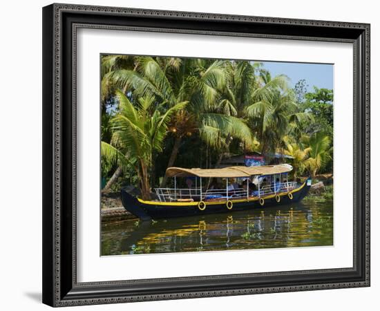 Boat for Tourists on the Backwaters, Allepey, Kerala, India, Asia-Tuul-Framed Photographic Print