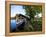 Boat Garage in the Schwaigfurt Pond Bad Schussenried, Baden-WŸrttemberg, Germany-Markus Leser-Framed Premier Image Canvas