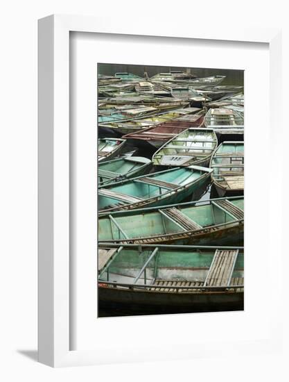 Boat harbor at Ninh Hai for Tam Coc boat trips, Ninh Binh, Vietnam-David Wall-Framed Photographic Print
