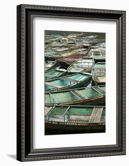 Boat harbor at Ninh Hai for Tam Coc boat trips, Ninh Binh, Vietnam-David Wall-Framed Photographic Print