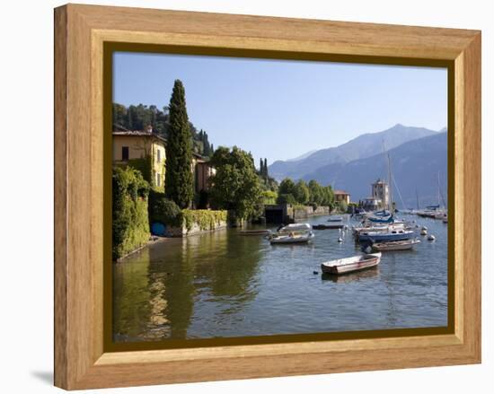 Boat Harbour and Lake Como, Bellagio, Lombardy, Italian Lakes, Italy, Europe-Frank Fell-Framed Premier Image Canvas