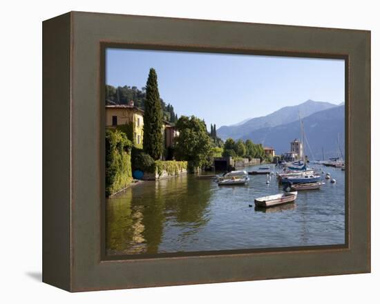 Boat Harbour and Lake Como, Bellagio, Lombardy, Italian Lakes, Italy, Europe-Frank Fell-Framed Premier Image Canvas