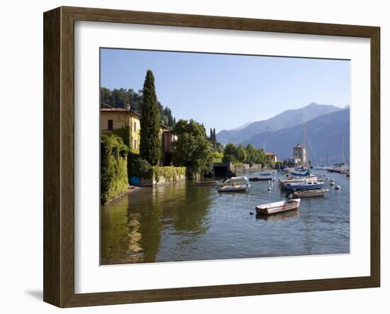 Boat Harbour and Lake Como, Bellagio, Lombardy, Italian Lakes, Italy, Europe-Frank Fell-Framed Photographic Print