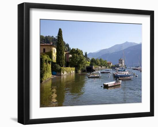 Boat Harbour and Lake Como, Bellagio, Lombardy, Italian Lakes, Italy, Europe-Frank Fell-Framed Photographic Print