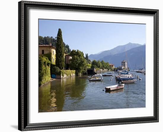 Boat Harbour and Lake Como, Bellagio, Lombardy, Italian Lakes, Italy, Europe-Frank Fell-Framed Photographic Print