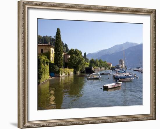 Boat Harbour and Lake Como, Bellagio, Lombardy, Italian Lakes, Italy, Europe-Frank Fell-Framed Photographic Print