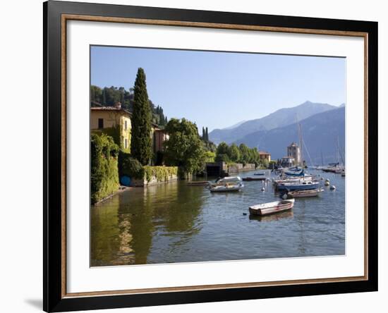 Boat Harbour and Lake Como, Bellagio, Lombardy, Italian Lakes, Italy, Europe-Frank Fell-Framed Photographic Print