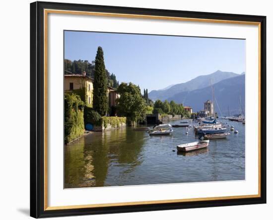 Boat Harbour and Lake Como, Bellagio, Lombardy, Italian Lakes, Italy, Europe-Frank Fell-Framed Photographic Print