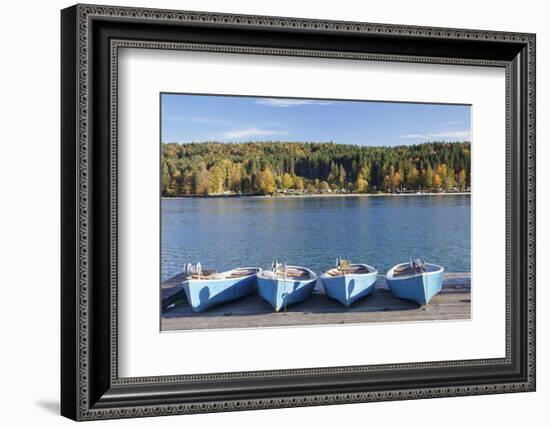 Boat Hire, Walchensee Village, Walchensee Lake, Bavarian Alps, Upper Bavaria, Bavaria, Germany-Markus Lange-Framed Photographic Print