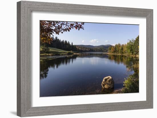 Boat house by a pond, near Bar Harbor, Mount Desert Island, near Arcadia Nat'l Park, Maine, USA-Jean Brooks-Framed Photographic Print