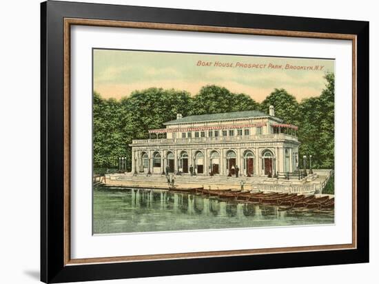 Boat House, Prospect Park, Brooklyn, New York-null-Framed Art Print