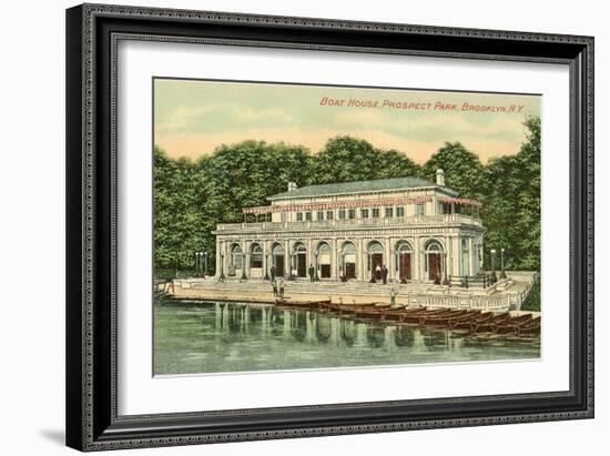 Boat House, Prospect Park, Brooklyn, New York-null-Framed Art Print