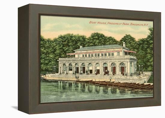 Boat House, Prospect Park, Brooklyn, New York-null-Framed Stretched Canvas