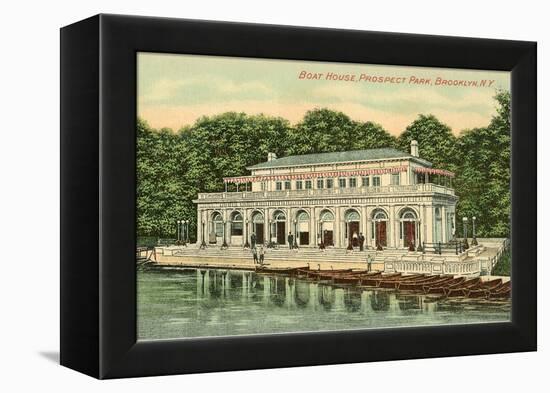 Boat House, Prospect Park, Brooklyn, New York-null-Framed Stretched Canvas
