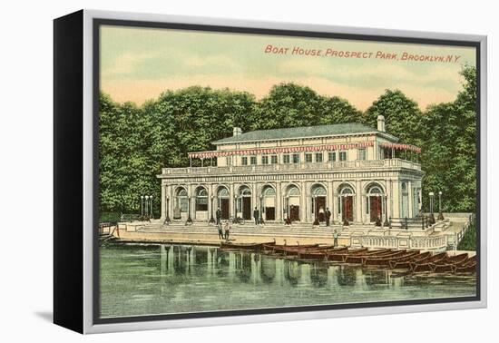 Boat House, Prospect Park, Brooklyn, New York-null-Framed Stretched Canvas