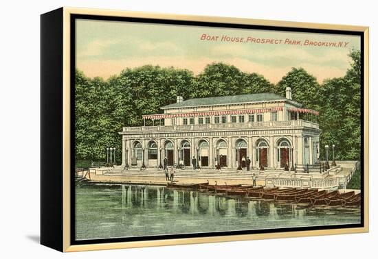 Boat House, Prospect Park, Brooklyn, New York-null-Framed Stretched Canvas