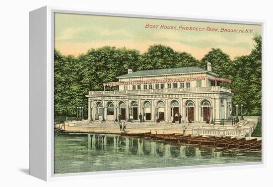 Boat House, Prospect Park, Brooklyn, New York-null-Framed Stretched Canvas