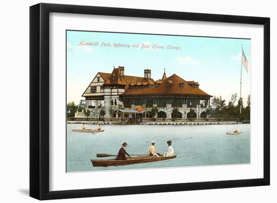 Boat House, Refectory, Humboldt Park, Chicago, Illinois-null-Framed Art Print