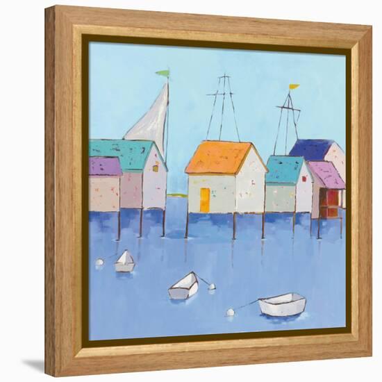 Boat House Row-Phyllis Adams-Framed Stretched Canvas