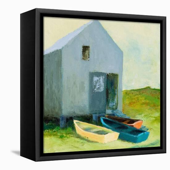 Boat House-Martha Wakefield-Framed Stretched Canvas
