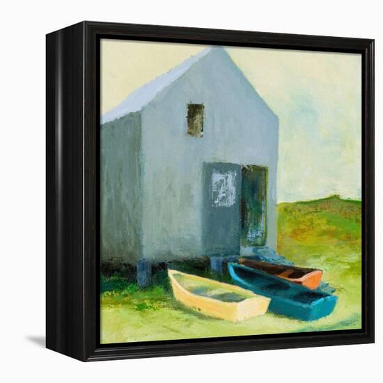 Boat House-Martha Wakefield-Framed Stretched Canvas