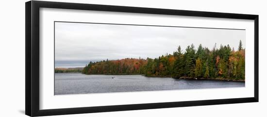 Boat in Canoe Lake, Algonquin Provincial Park, Ontario, Canada-null-Framed Photographic Print