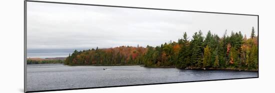 Boat in Canoe Lake, Algonquin Provincial Park, Ontario, Canada-null-Mounted Photographic Print