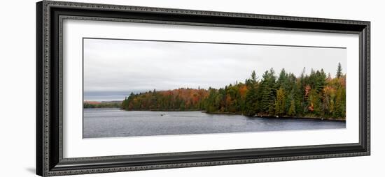 Boat in Canoe Lake, Algonquin Provincial Park, Ontario, Canada-null-Framed Photographic Print