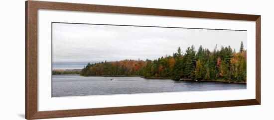 Boat in Canoe Lake, Algonquin Provincial Park, Ontario, Canada-null-Framed Photographic Print