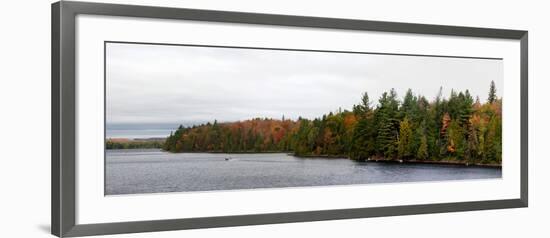 Boat in Canoe Lake, Algonquin Provincial Park, Ontario, Canada-null-Framed Photographic Print