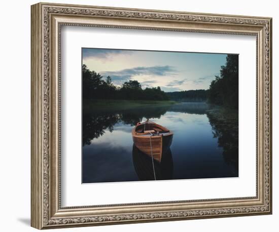 Boat in fog-Christian Lindsten-Framed Photographic Print