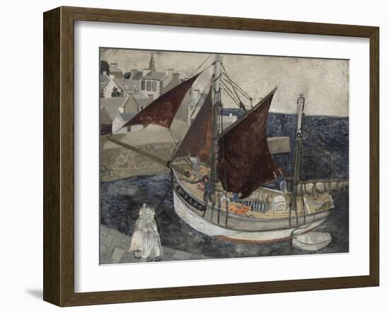 Boat in Harbour, Brittany-Christopher Wood-Framed Giclee Print