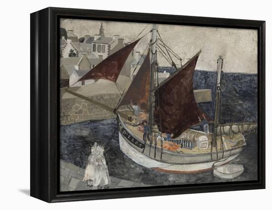 Boat in Harbour, Brittany-Christopher Wood-Framed Premier Image Canvas