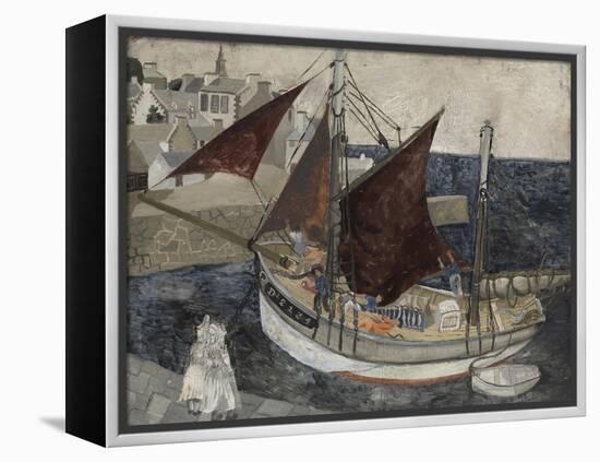 Boat in Harbour, Brittany-Christopher Wood-Framed Premier Image Canvas