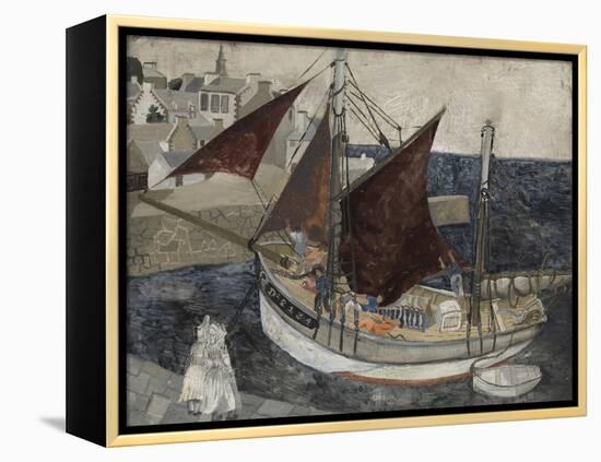 Boat in Harbour, Brittany-Christopher Wood-Framed Premier Image Canvas