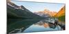Boat in Josephine Lake, Many Glacier, Glacier National Park, Montana, USA-null-Mounted Photographic Print