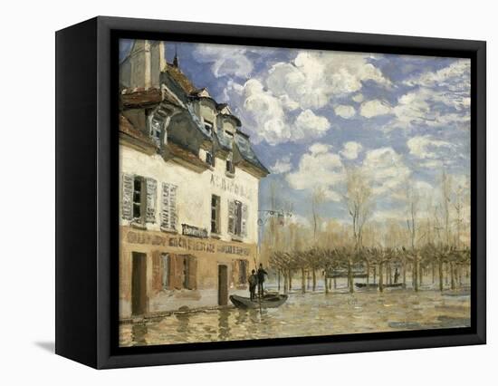 Boat In The Flood-Alfred Sisley-Framed Premier Image Canvas