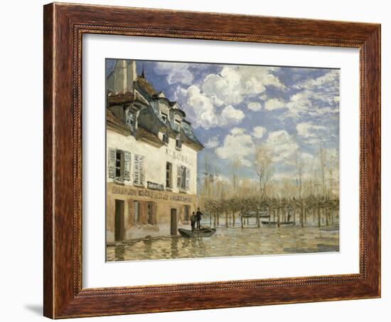 Boat In The Flood-Alfred Sisley-Framed Giclee Print