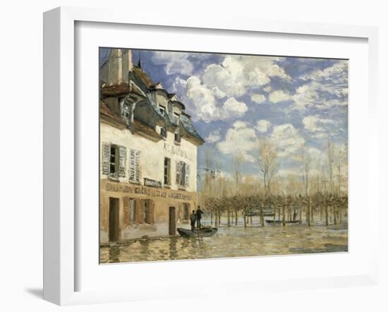 Boat In The Flood-Alfred Sisley-Framed Giclee Print